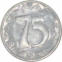 (№1920) Монета Германия 1920 год 75 Pfennig